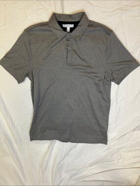 C2 by Calibrate Heather Gray Polo Shirt